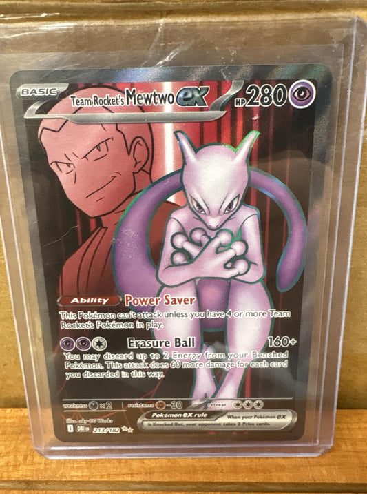 2025 Pokemon Destined Rivals Team Rocket's Mewtwo ex #213/182