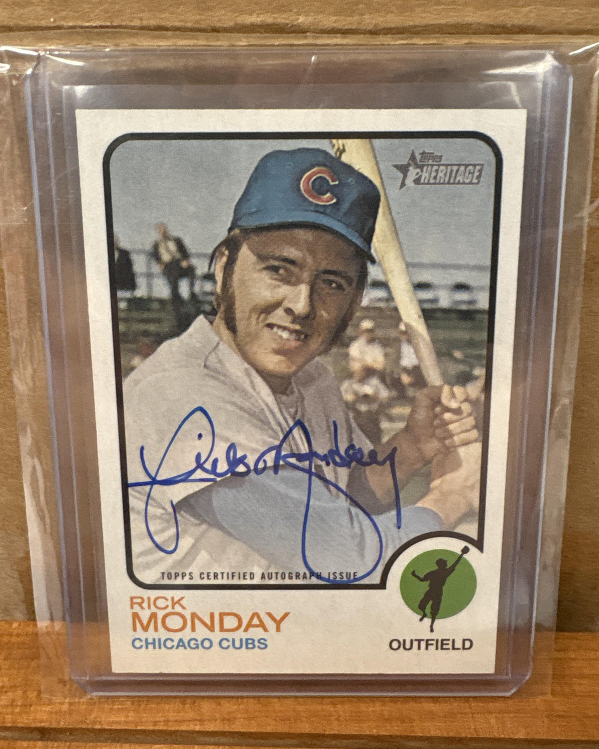 2022 Topps Heritage Rick Monday #ROA-RM Real One Auto Cubs