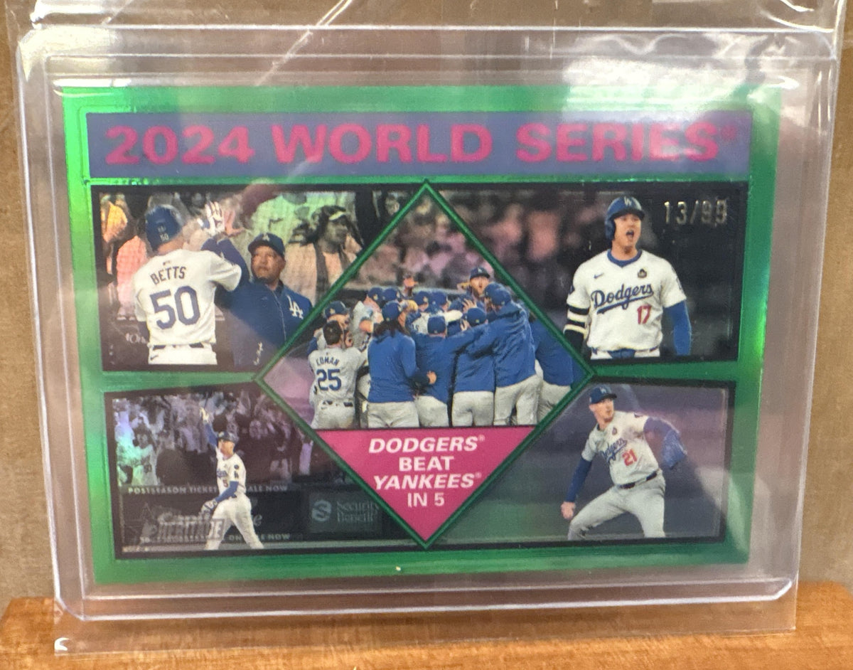 2025 Topps Heritage Los Angeles Dodgers #462 Chrome Green Refractor 13/99