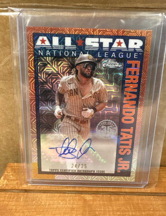 2025 Topps Fernando Tatis Jr. #90CAS-FT 1990 Chrome All Stars Auto Orange /25
