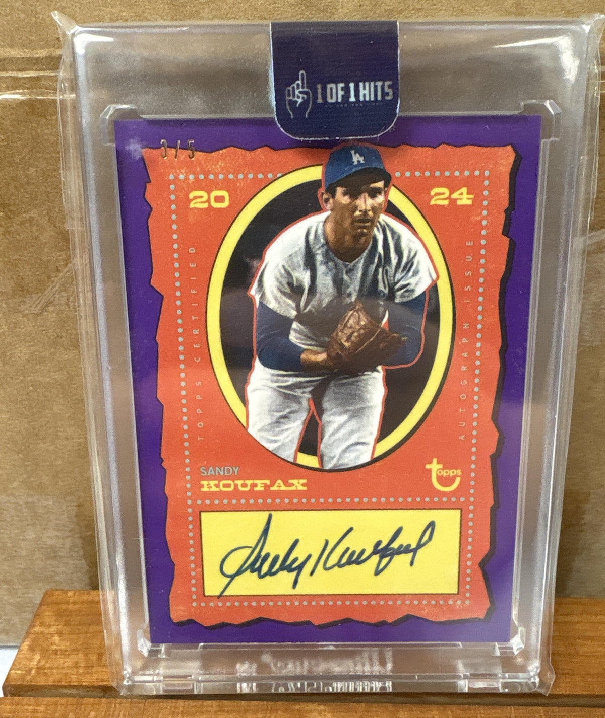 2024 Topps Brooklyn Collection Sandy Koufax #AC-SK Auto Purple /5