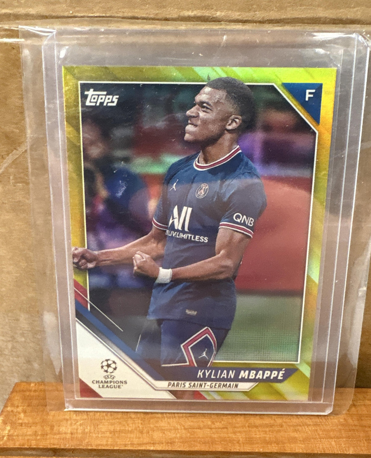 2021 Topps UEFA Champions League Kylian Mbappe #200 Yellow 27/250 PSG