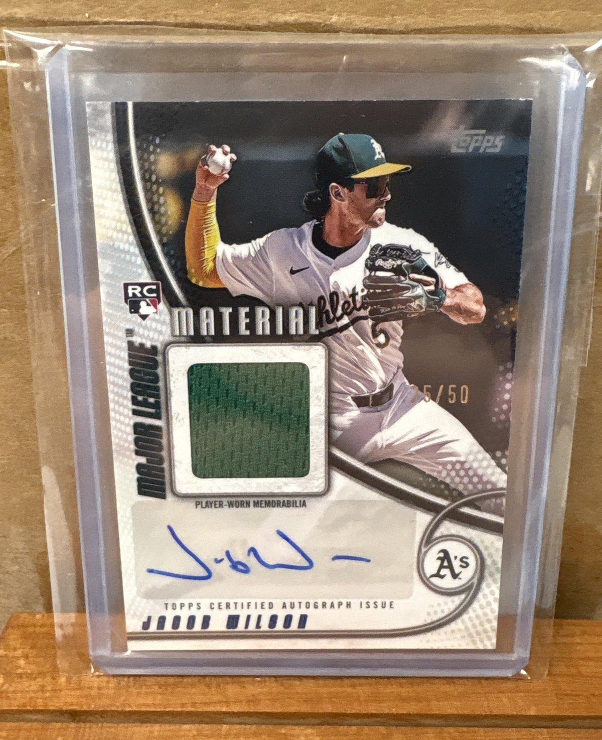 2025 Topps Jacob Wilson #MLMA2-JWI Major League Material Auto Series Two/50 RC