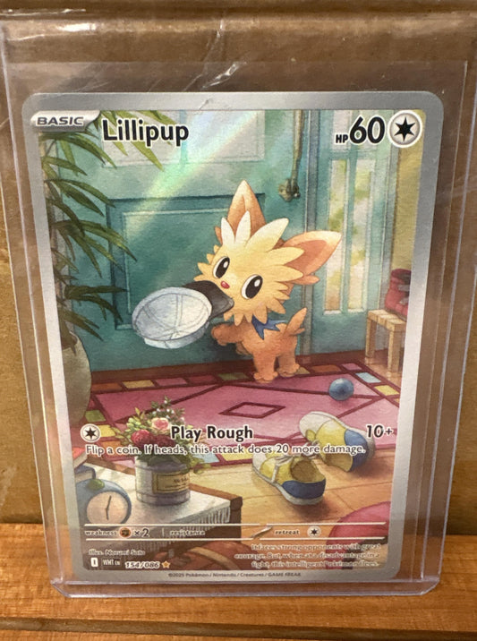 2025 Pokemon White Flare Lillipup #154/086 Illustration Rare