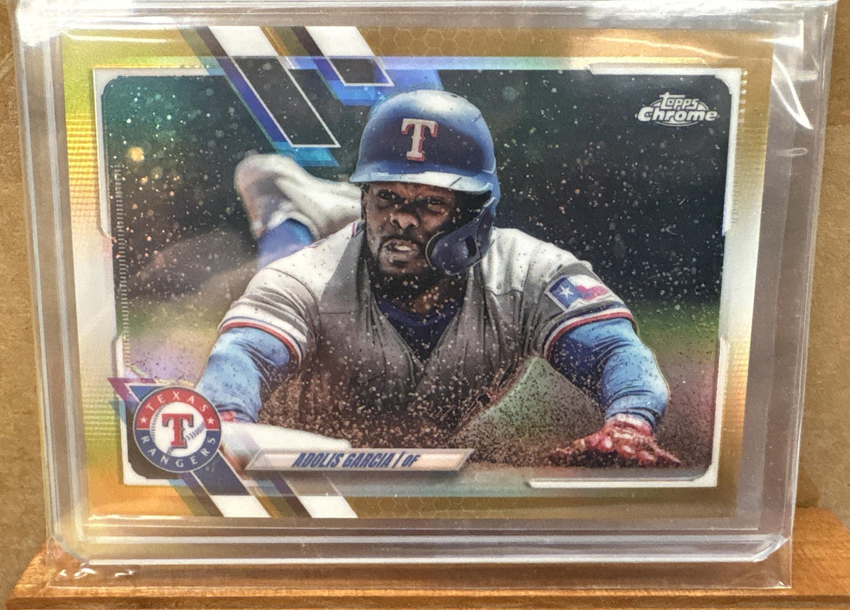 2021 Topps Chrome Update Adolis Garcia #USC64 Gold Refractor 1/50 Rangers