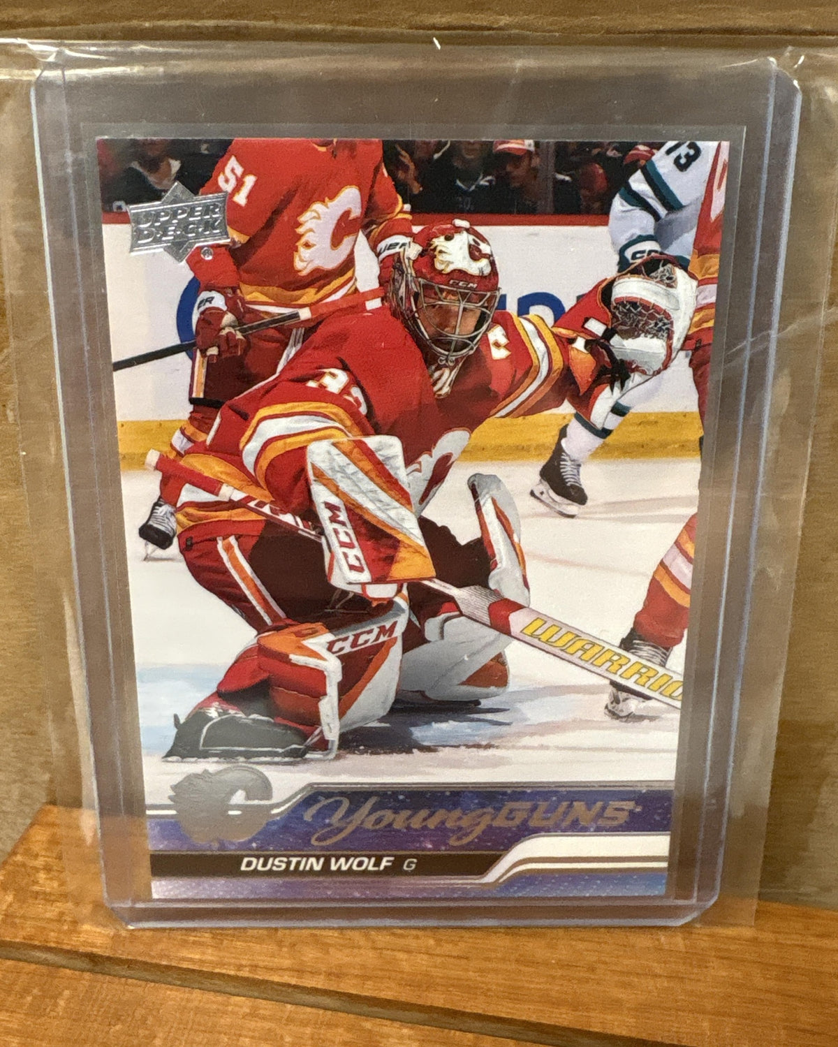 2023-24 Upper Deck Dustin Wolf #210 Young Guns RC Flames