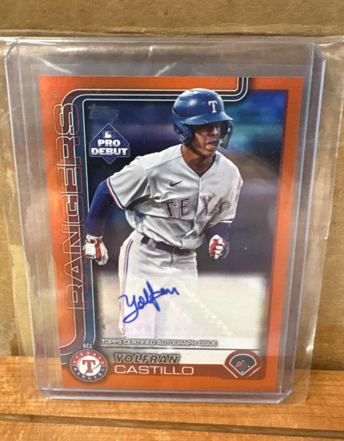 2025 Topps Pro Debut Yolfran Castillo #PD-51 Auto Orange Foil 2/25