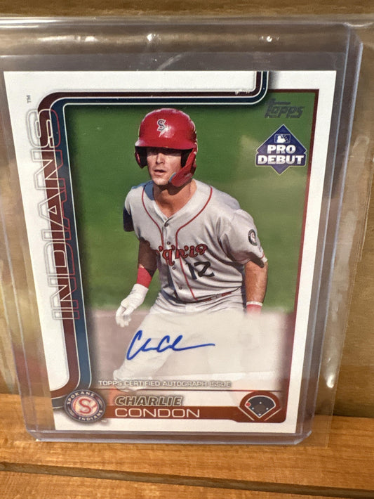 2025 Topps Pro Debut Charlie Condon #PD-64 Auto Spokane Indians