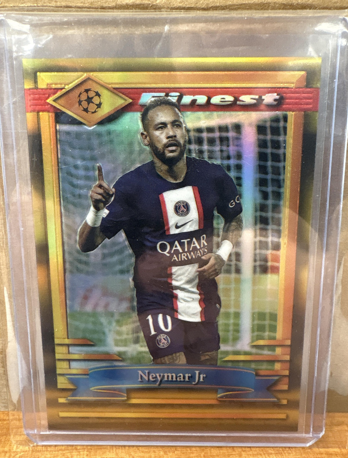 2022 Topps Museum Collection UEFA Champions League Neymar Jr #10 Gold /50