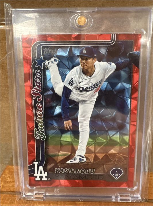 2025 Topps Yoshinobu Yamamoto #231 Red Diamante 3/5 Future Stars Dodgers