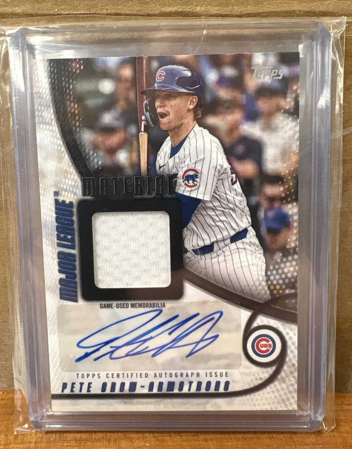 2025 Topps Pete Crow-Armstrong #MLMAR-PC Major League Material Auto Black /10 Cubs