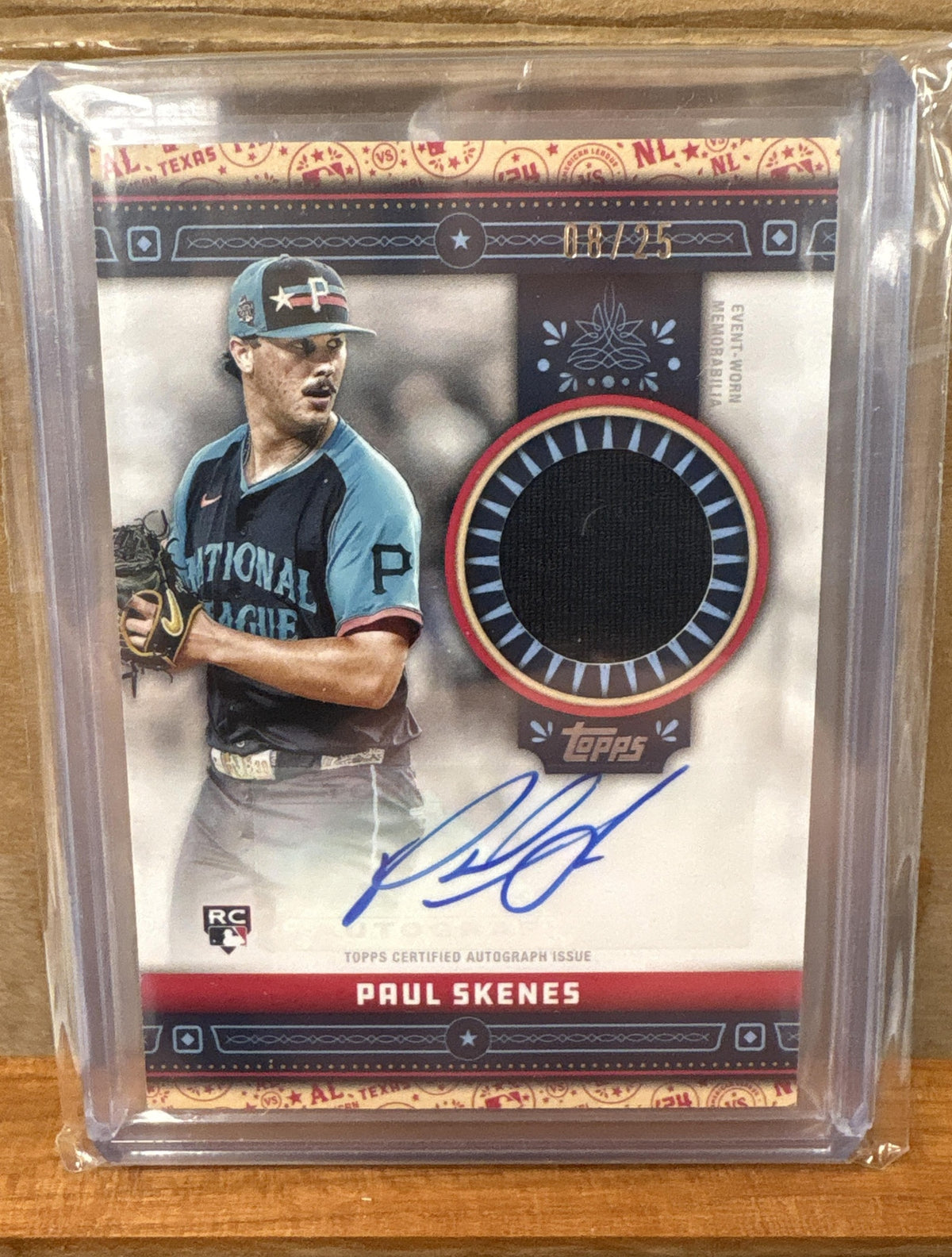 2024 Topps Update Paul Skenes #ASSA-PS All Star Stitch Auto 8/25 MEM Pirates
