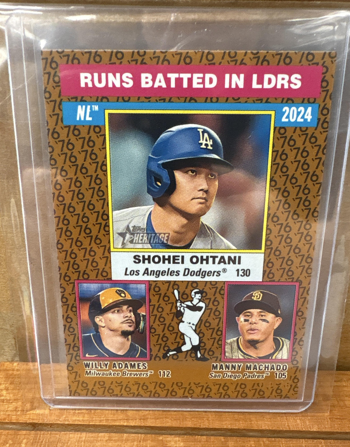 2025 Topps Heritage Machado Adames Ohtani #195 Chrome Black Refractor /76