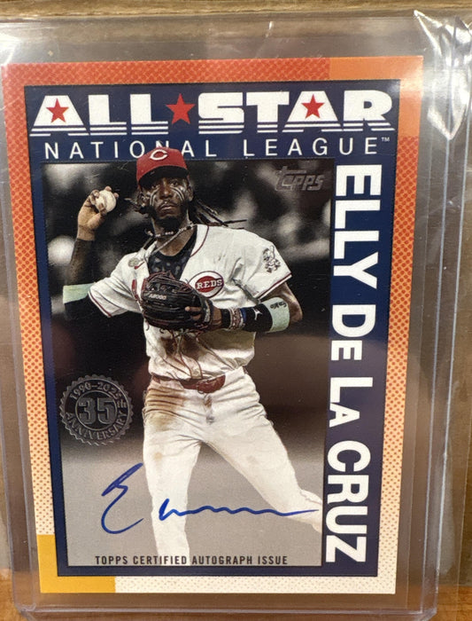 2025 Topps Elly De La Cruz #90AS-ED 1990 Baseball All-Star Auto Series 2 Reds