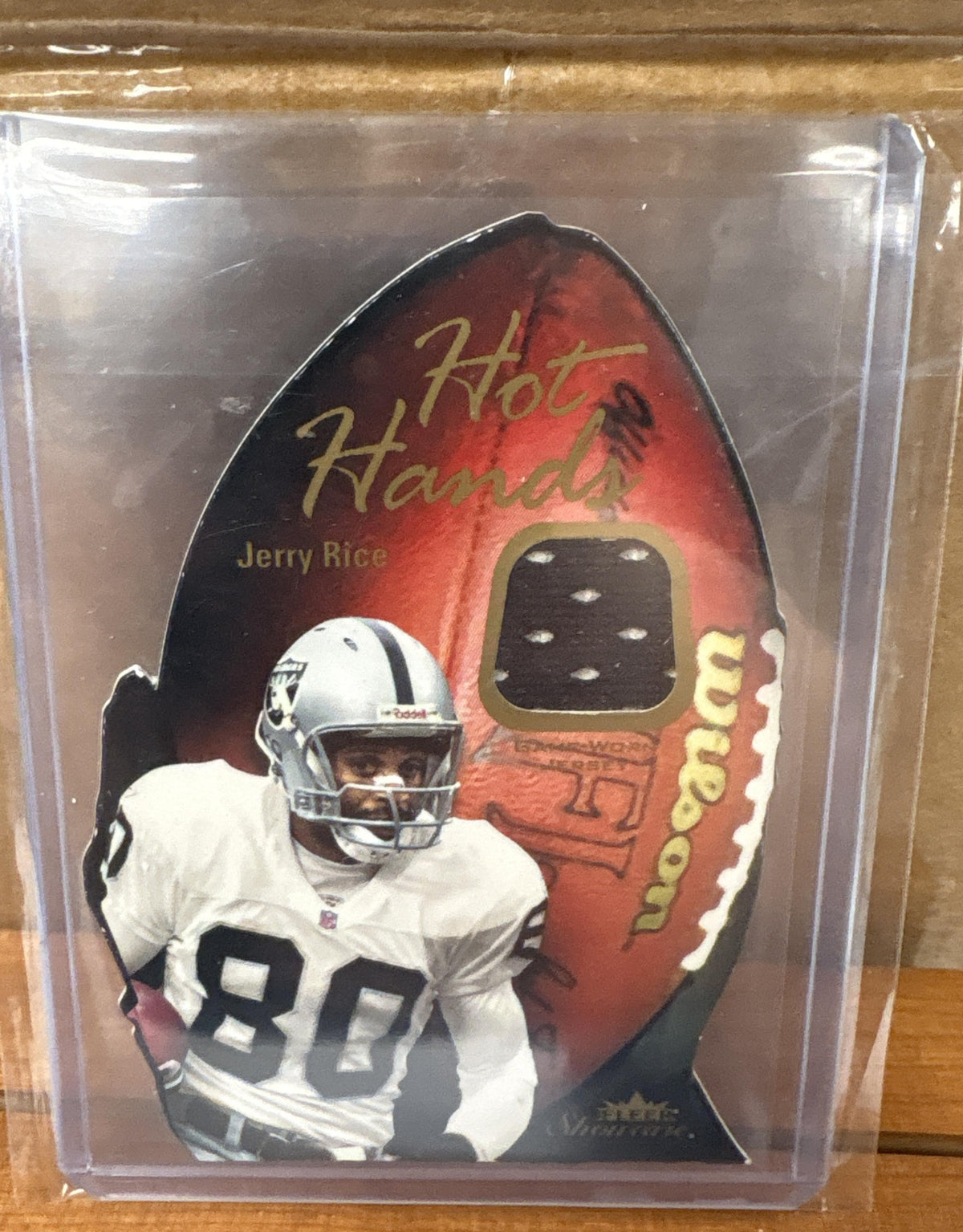 2003 Fleer Showcase Jerry Rice #HH-JR Hot Hands Jerseys 423/599 Raiders